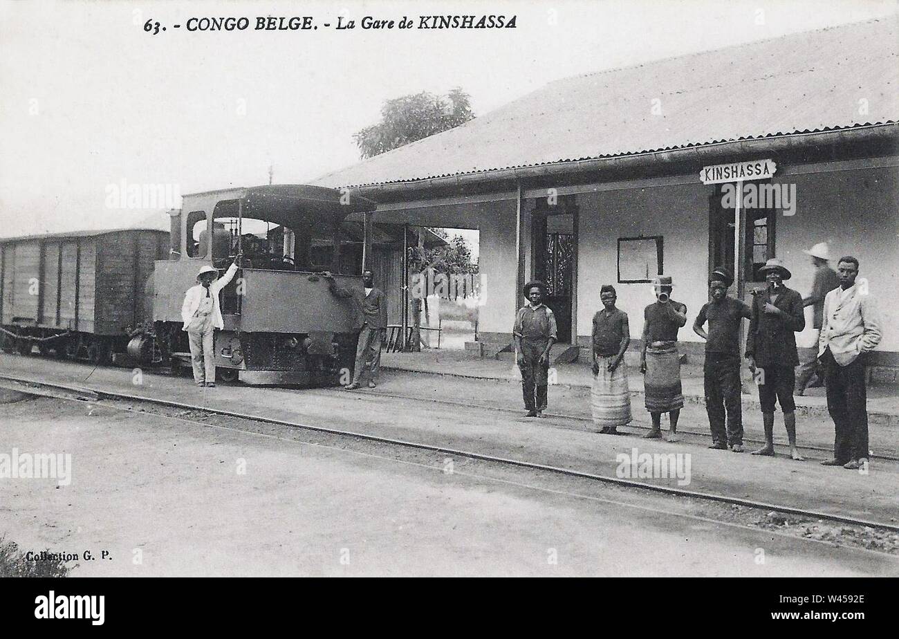Kongo Belge-La Gare de Kinshassa. Stockfoto