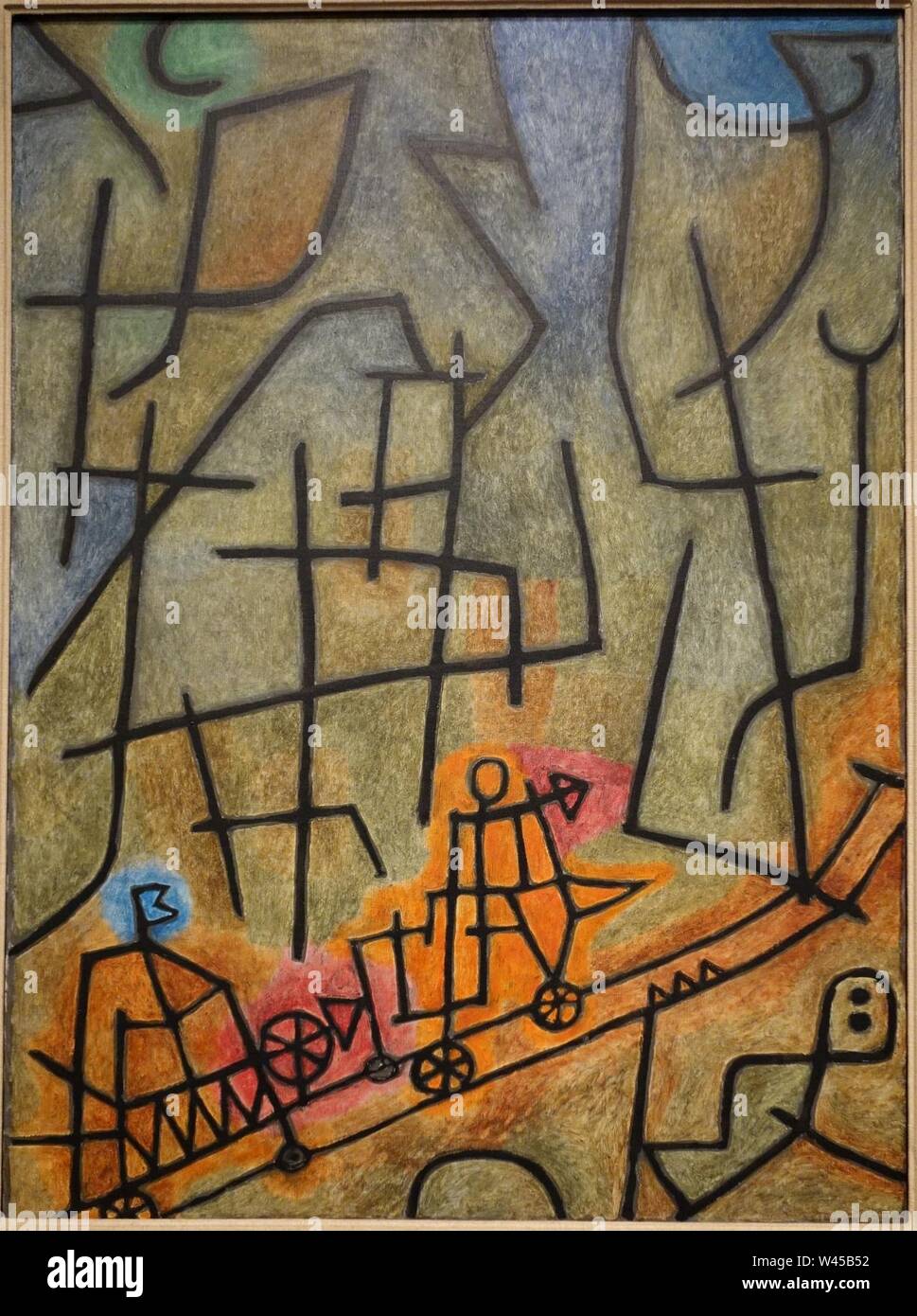 Eroberung der Berge von Paul Klee, 1939, Öl auf Baumwolle Stockfoto