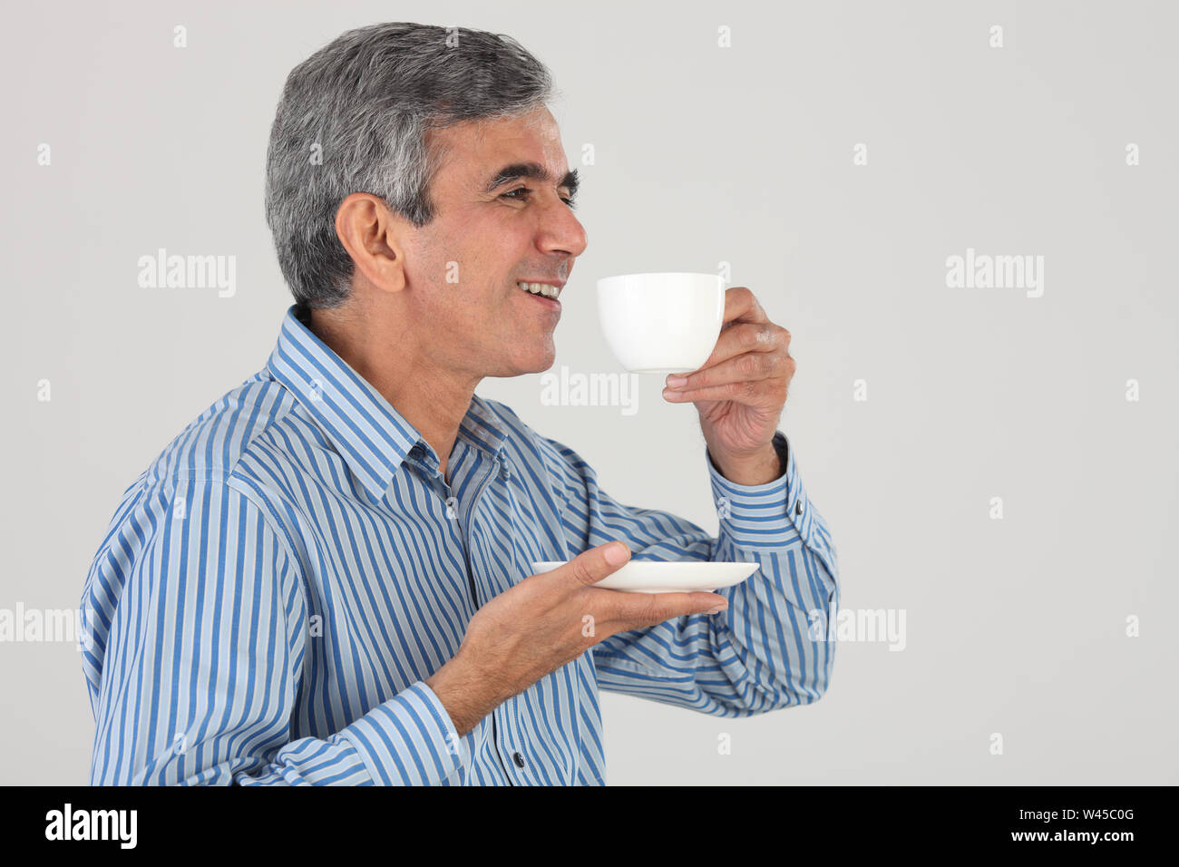 Geschäftsmann mit Tee Stockfoto