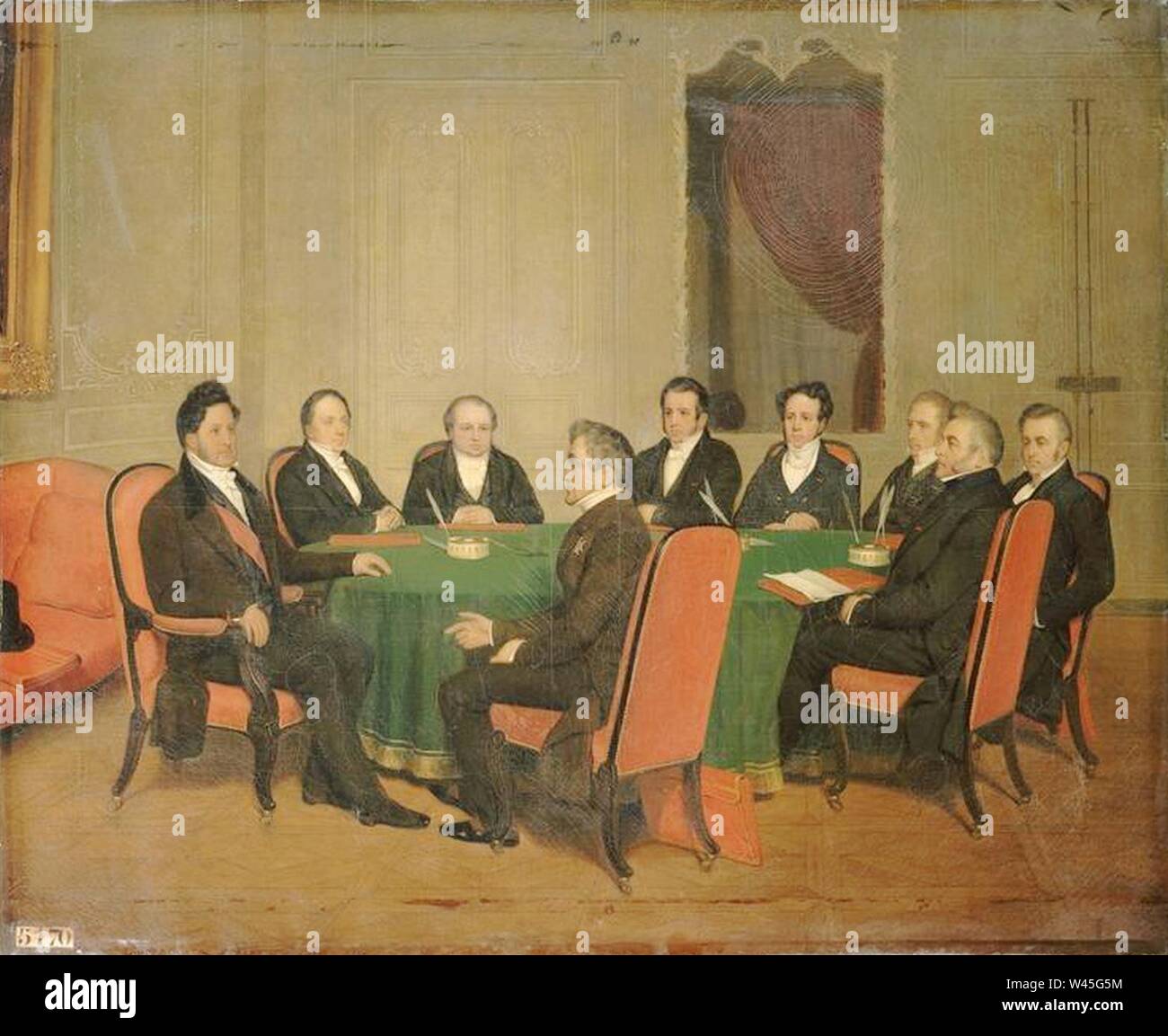 Conseil des Ministres (1838), par Scheffer. Stockfoto