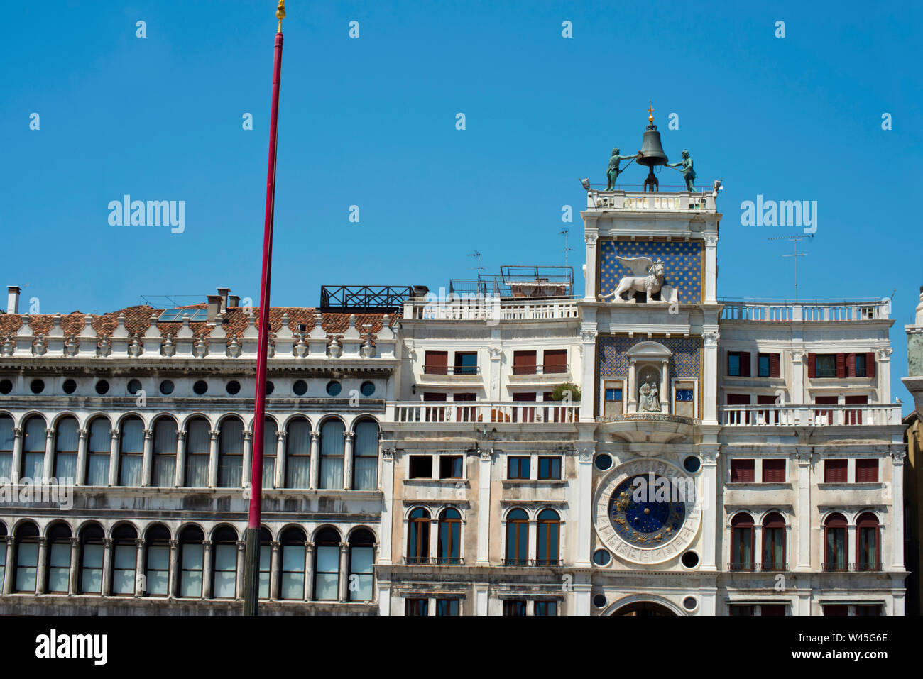 Allgemeine Ansicht des Gebäudes, die Basilika di San Marco und steht in der Piazza di San Marco, Venedig, Italien. Stockfoto