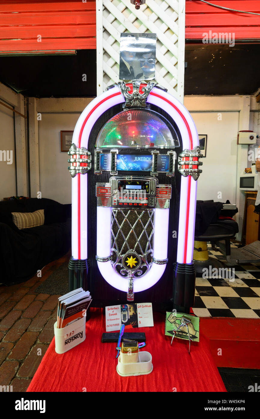 Ein schönes, altmodisches Jukebox, Eumundi, Sunshine Coast, Queensland, Queensland, Australien Stockfoto