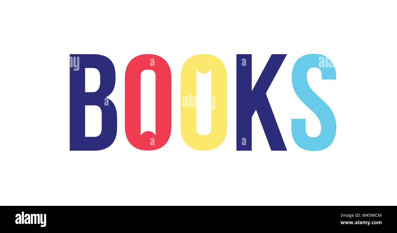 Logo für die Book Store. Vektor Logo. Das Bild ist auf weißem ...