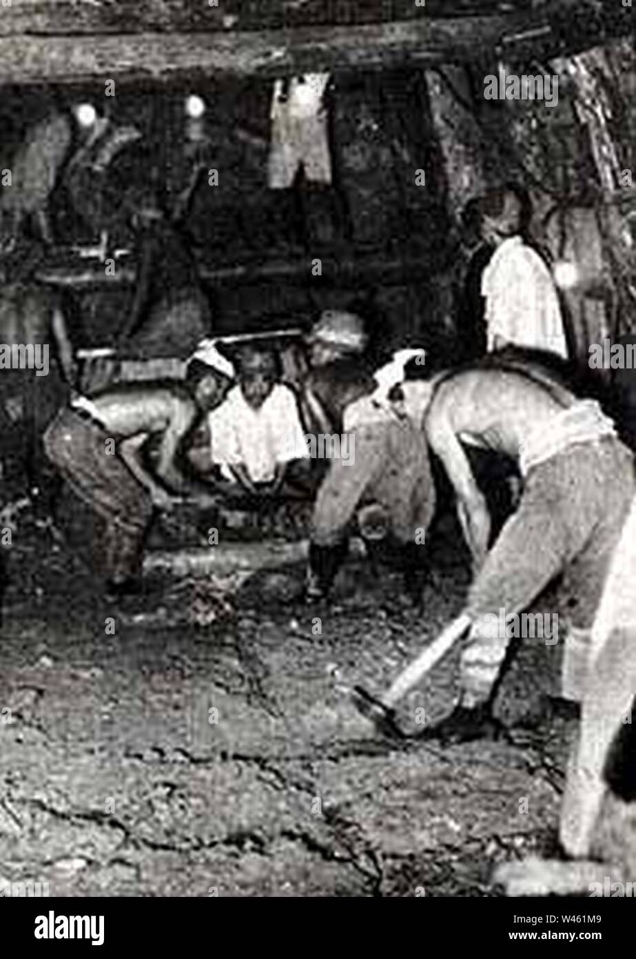 Contrução de Túnel durante 2 Guerra Mundial. Stockfoto