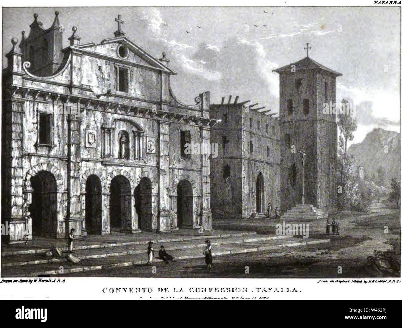 Convento de la Beichte, Tafalla, 1824 Edward Hawke Schließfach. Stockfoto