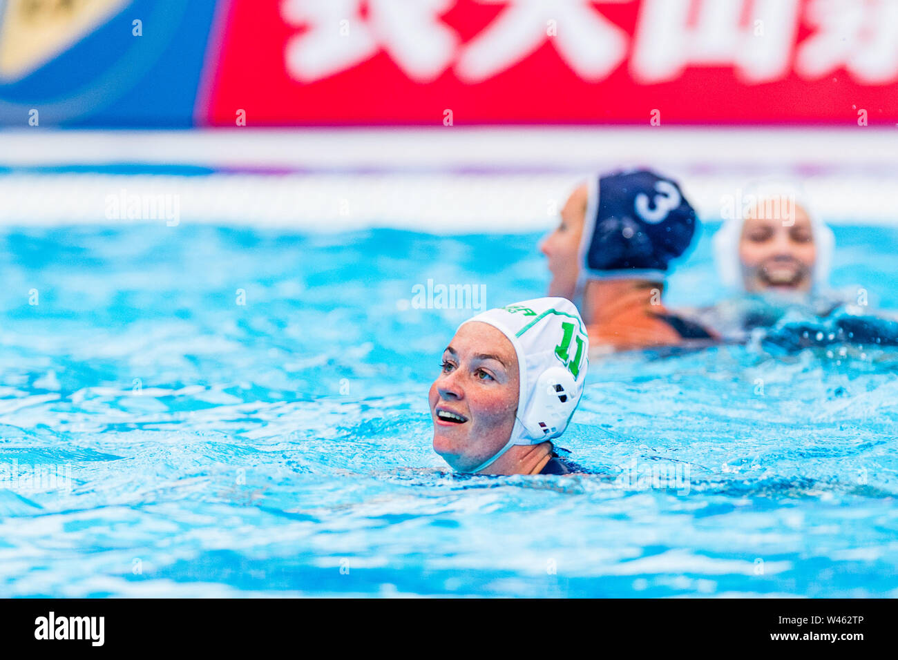 18. juli 2019 Gwangju, Südkorea 18. FINA World Aquatics Championships 07-2019-#: WK Waterpolo: Südafrika V USA: Gwangju 11 18 MEECHAM Chloe (RSA) Gwangju Südkorea 07/2019 Waterpolo W21 RSA - USA 18. FINA World Aquatics Championships Nambu University Grounds Orange Pictures / Deepbluemedia / Insidefoto Stockfoto