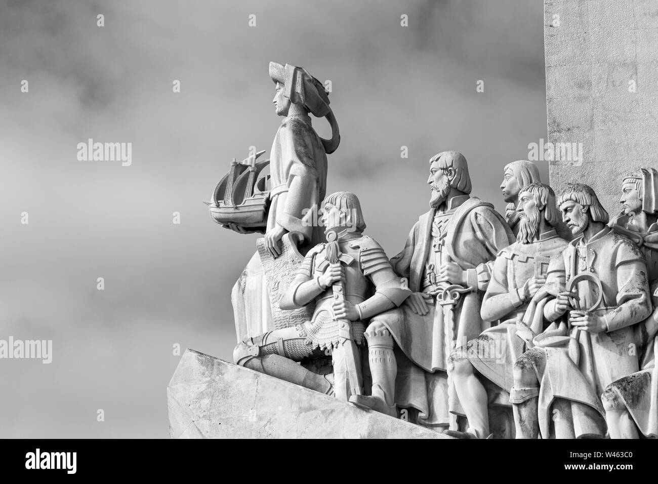 Lissabon, Portugal. Padrao dos Descobrimentos oder einem Monument der Entdeckungen, die den 500. Jahrestag des Todes von Prinz Henry erinnert an die Stockfoto