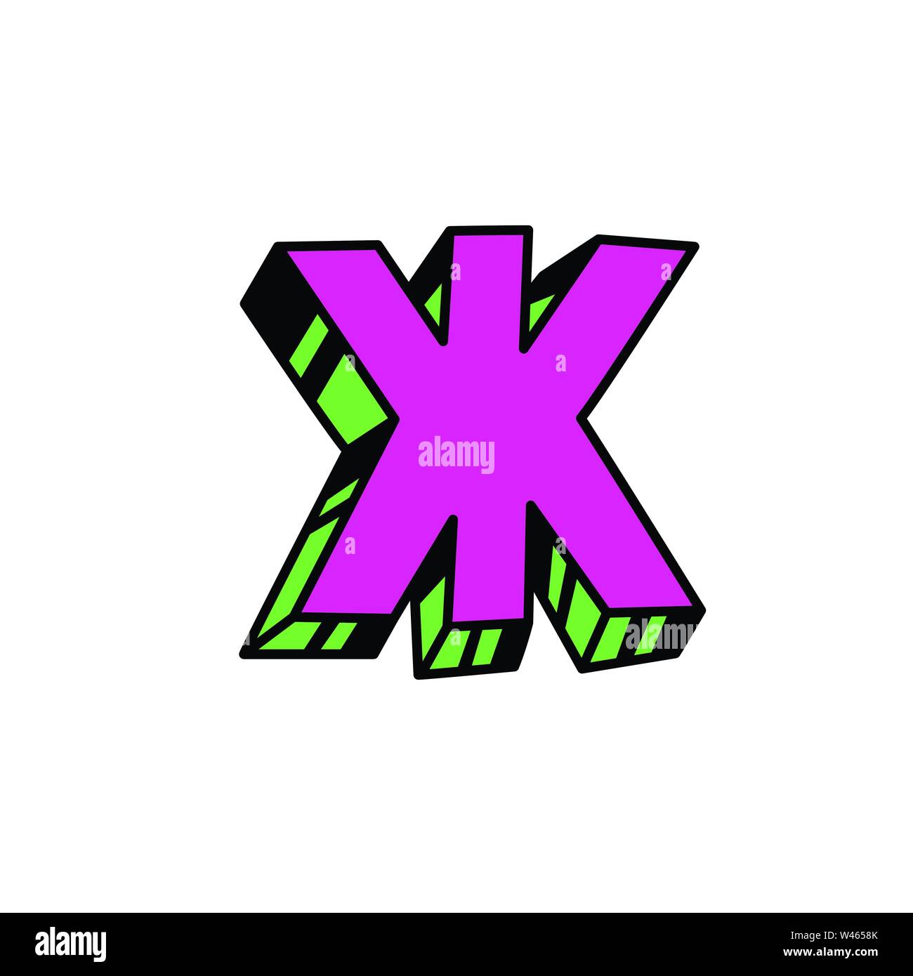 Schreiben im Comic-stil. Vektor. Leuchtend rote lateinischen Buchstaben. Lose Formen. Kyrillisch, slawischen schreiben. Russische Schrift. Stock Vektor