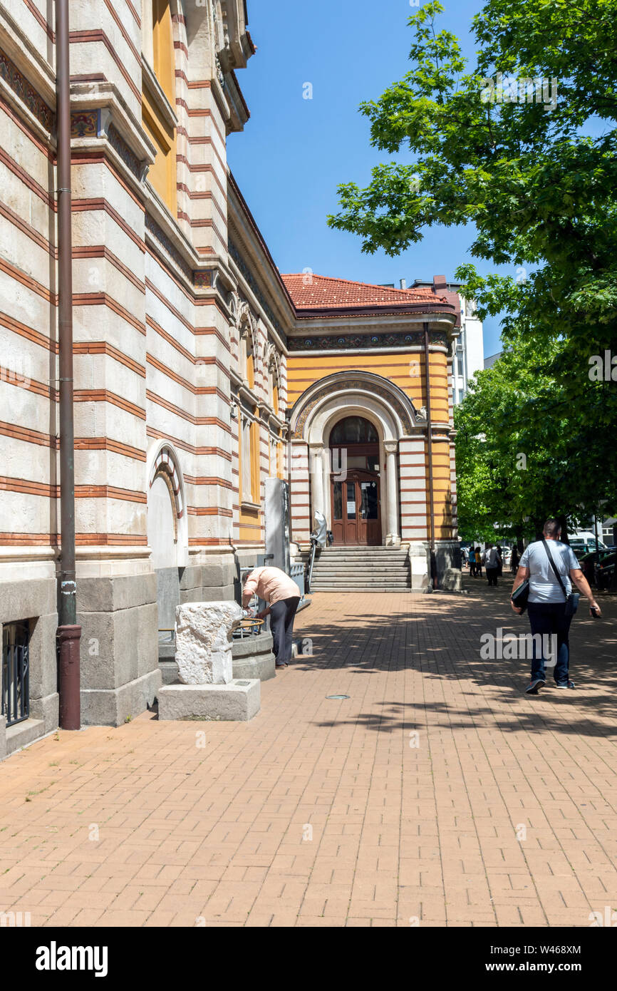 SOFIA, Bulgarien - 13. Juni, 2019: Zentrale Mineralbad - Museum der Geschichte, Sofia, Bulgarien Stockfoto