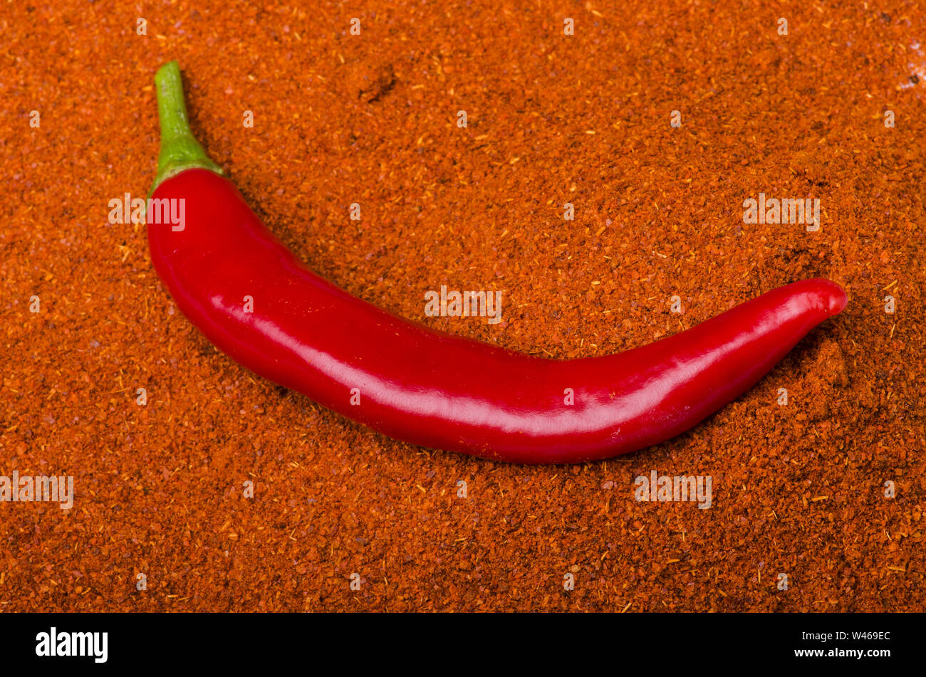 In der Nähe von roter Paprika, Spice Pulver mit einer würzigen Geschmack Stockfoto