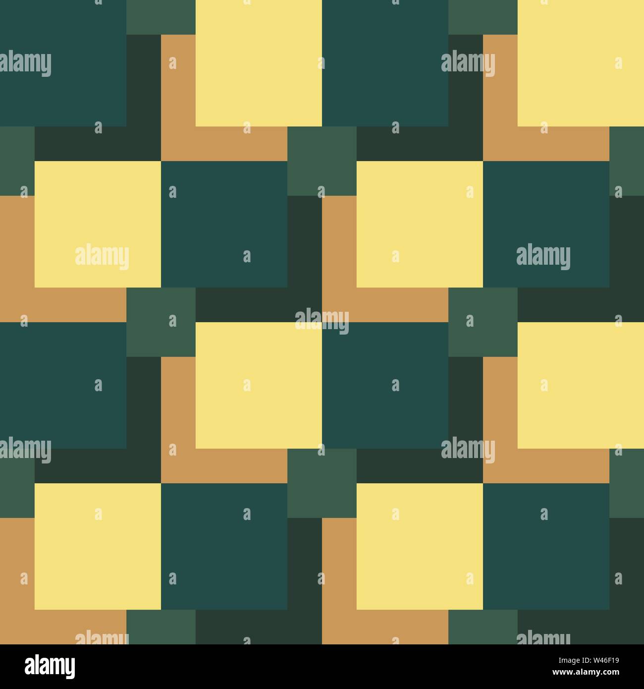 Quadratischen Muster schwarz und grün auf grauem Hintergrund. Eps 10. Stock Vektor