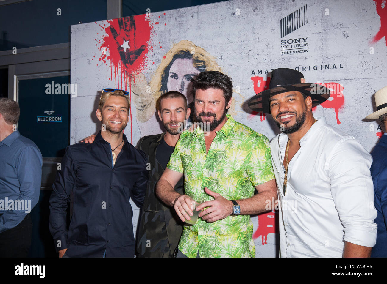 San Diego Ca 19 Juli 2019 Antony Starr Chace Crawford Karl Urban Laz Alonso Bei Amazon Prime Des Jungen Premiere Wahrend Der San Diego Comic Con Am 19 Juli 2019 Credit Tony