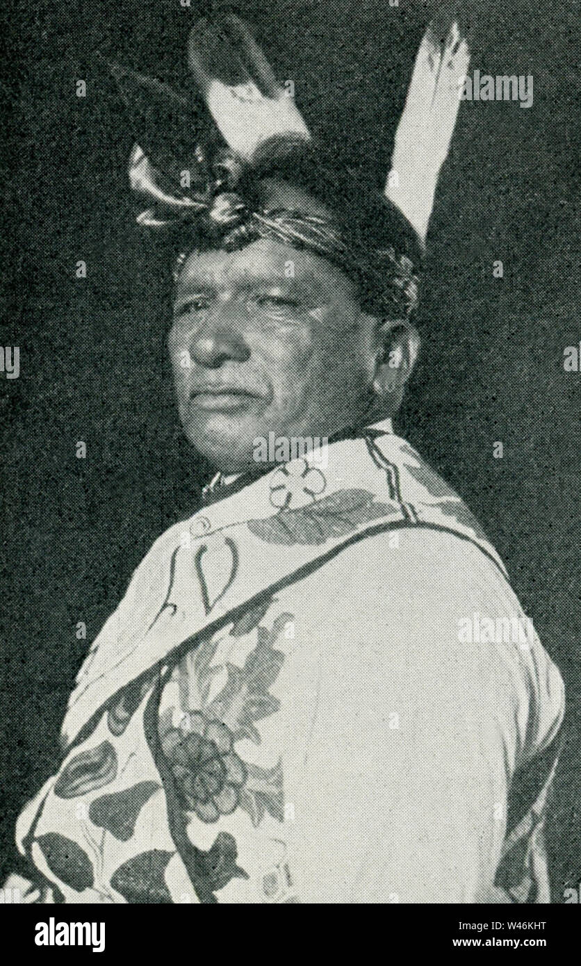 Berühmte Indian Chief: Wawiekumig oder Die runde Erde, Algonquin-Chippewa Stamm Stockfoto