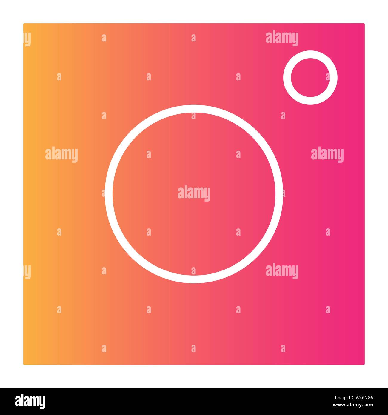 Social media Instagram Kamera Symbol oder Logo Illustration. Social media Zeichen auf weißem Hintergrund. Einfachen Vektor Grafik für Grafik und wir Stockfoto