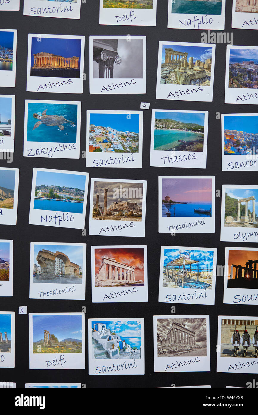 Postkarten aus Griechenland Stockfoto