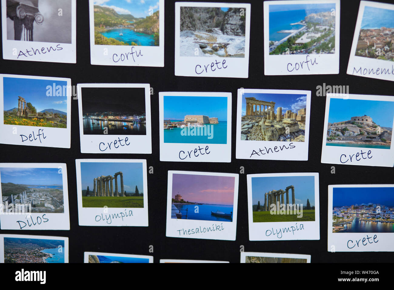 Postkarten aus Griechenland Stockfoto