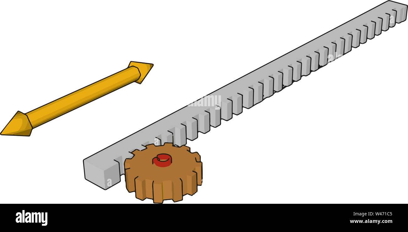 Zahnrad, Illustration, Vektor auf weißem Hintergrund. Stock Vektor