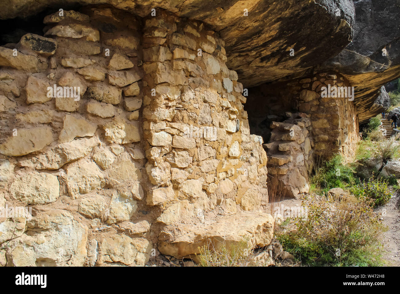 Native American Mountain Side Wohnung in Walnut Canyon National Monument in Flagstaff Arizona Stockfoto