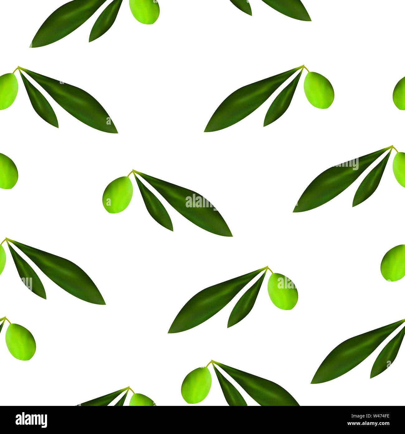 Nahtlose Muster mit Olivenbäumen Vektor - grün blumen muster Stock Vektor