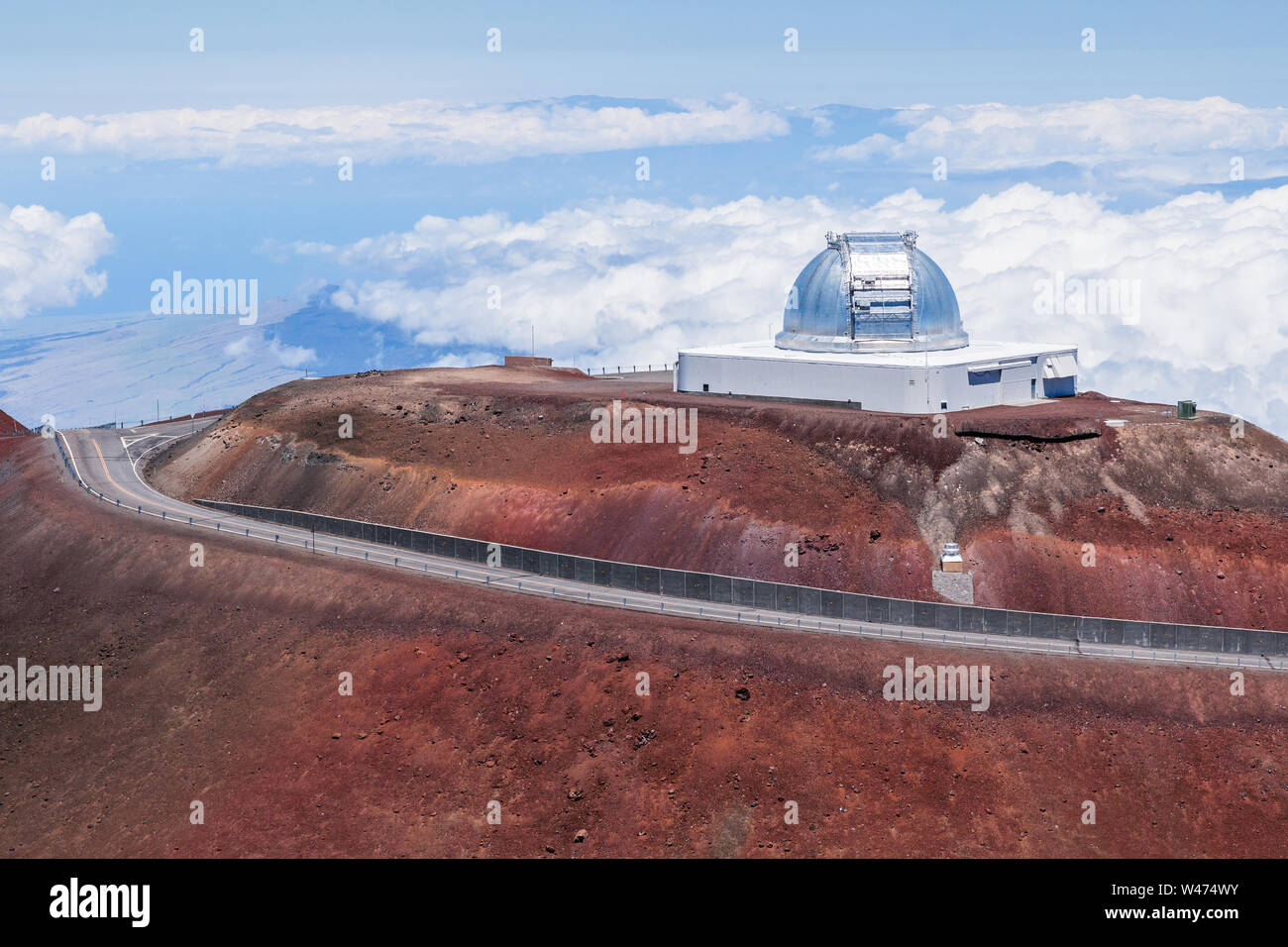 Mauna Kea Observatorium, Big Island, Hawaii. Stockfoto