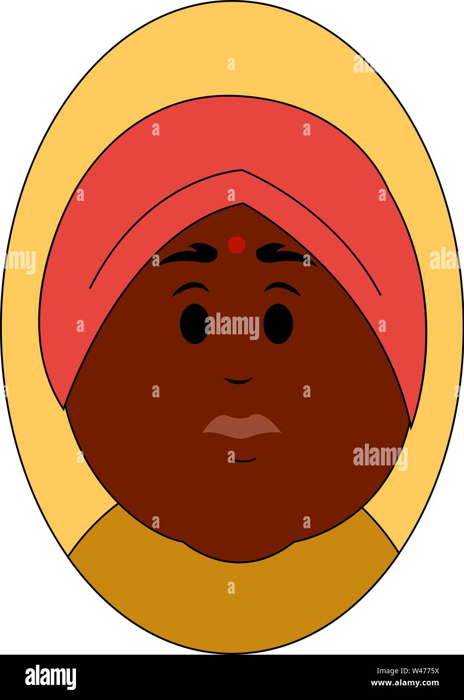 Hinduistischen Mann, Illustration, Vektor auf weißem Hintergrund. Stock Vektor