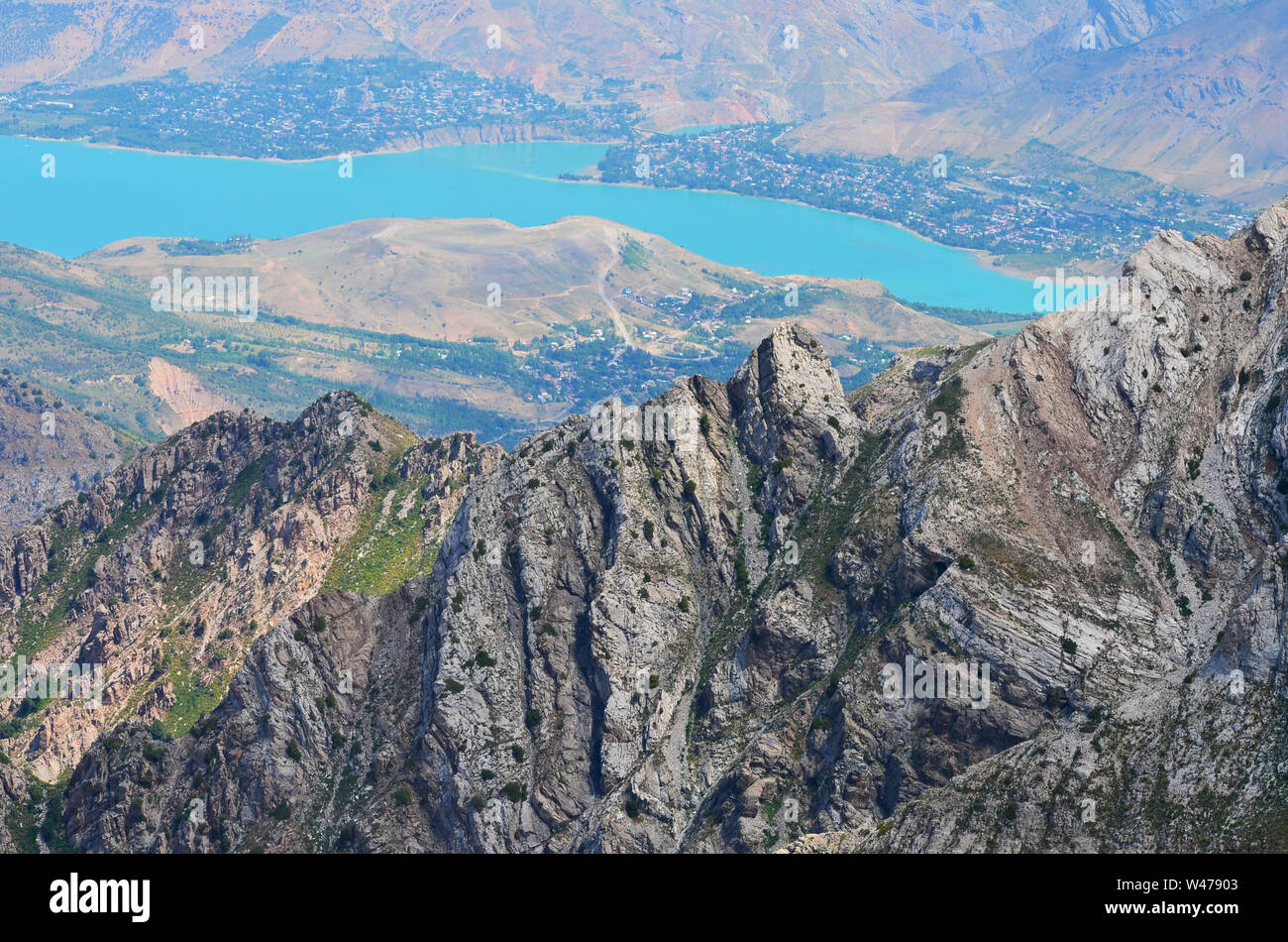 Aufstieg einer größeren Ugam-Chatkal Chingam Peak National Park, Usbekistan Stockfoto