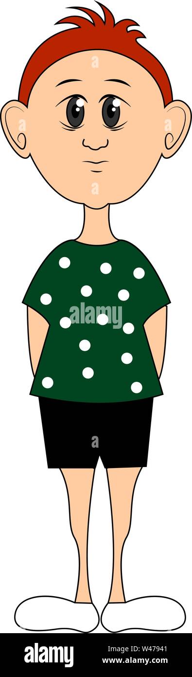 Green Polka Dots, Illustration, Vektor auf weißem Hintergrund. Stock Vektor