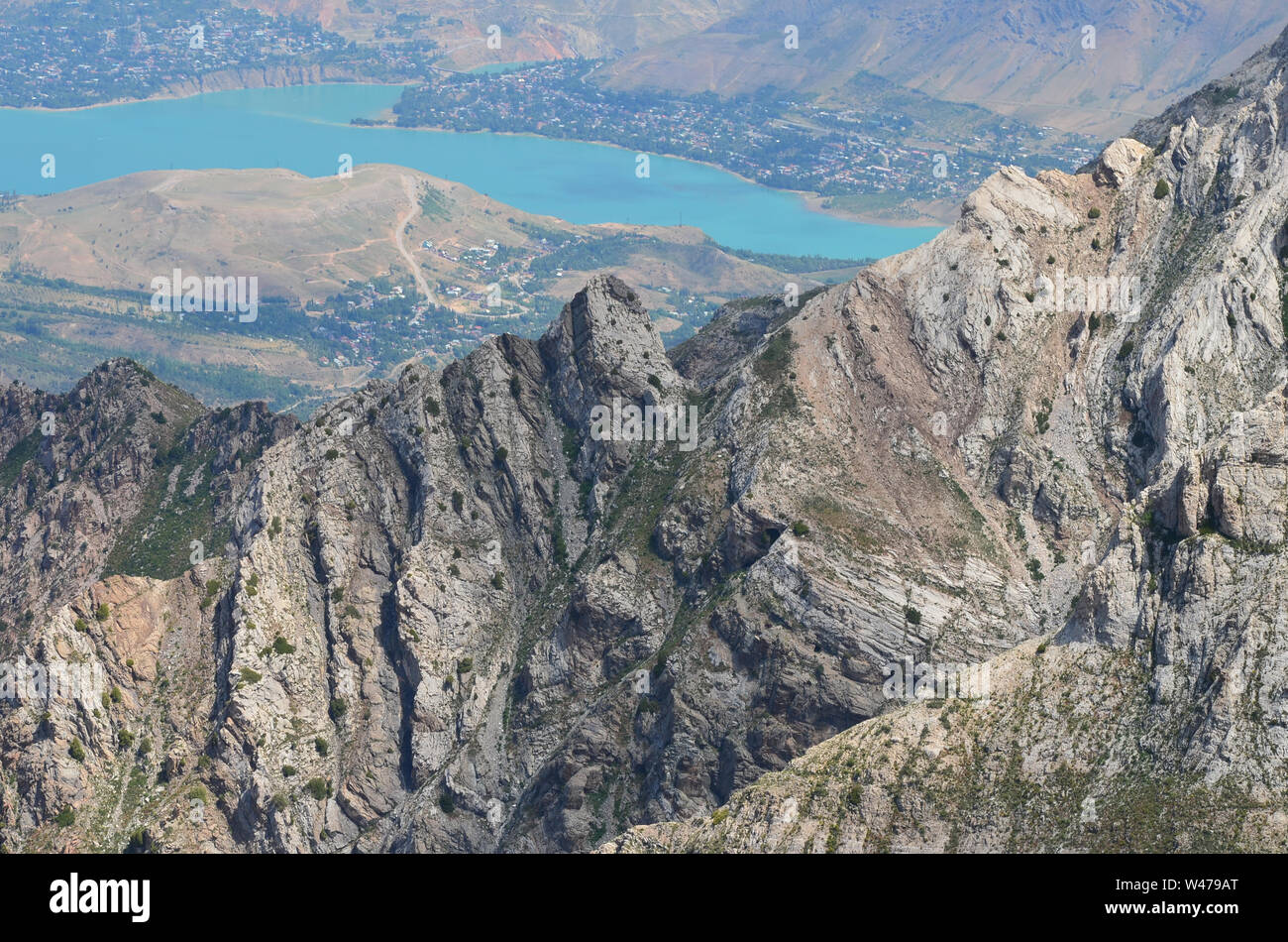 Aufstieg einer größeren Ugam-Chatkal Chingam Peak National Park, Usbekistan Stockfoto