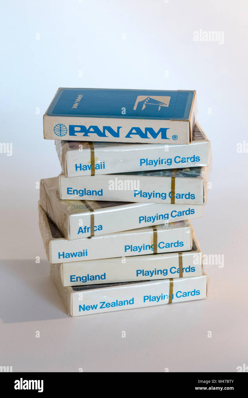 Vintage Pan American Airways Karten Stockfoto