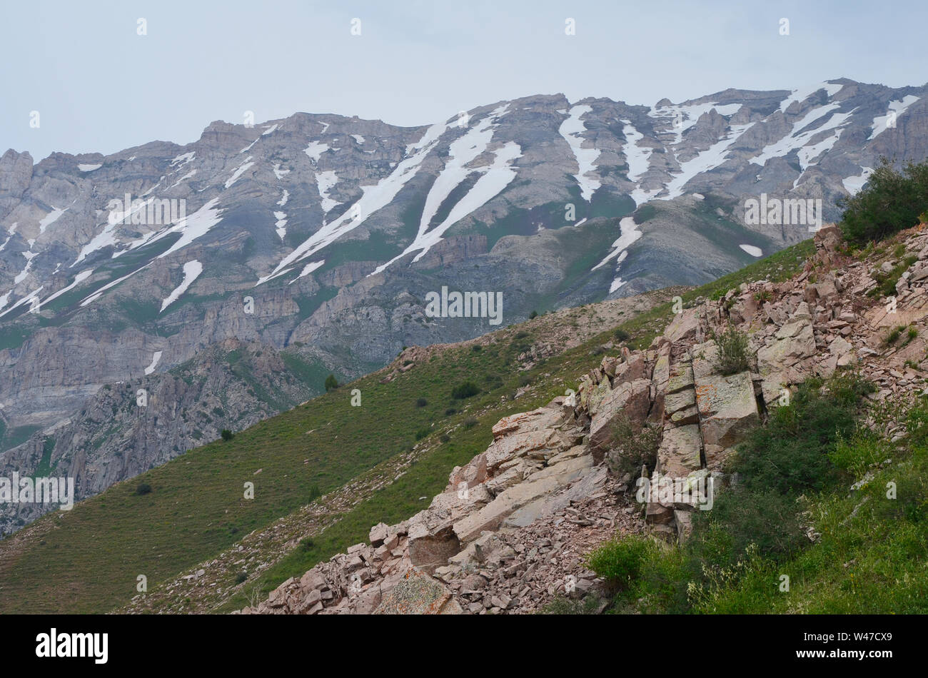 Aufstieg einer größeren Ugam-Chatkal Chingam Peak National Park, Usbekistan Stockfoto