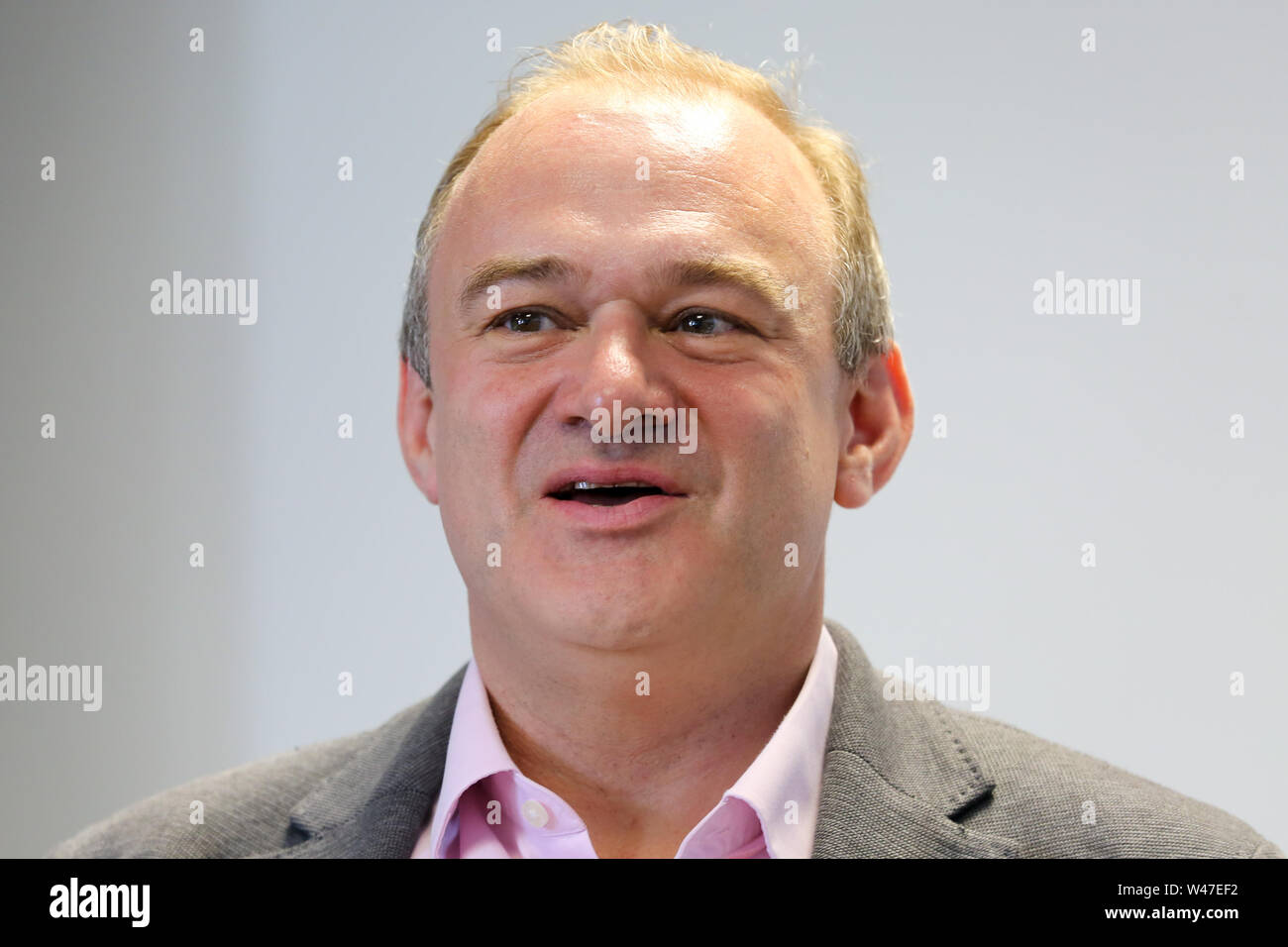 London, UK, 20. Juli 2019 - Liberale Führung Kämpfer ED DAVEY spricht auf Soziale Liberale Forum Konferenz in London zum Thema "Klima der Gerechtigkeit - Wie der dekarbonisierung Kapitalismus und Bekämpfung der Armut". Credit: Dinendra Haria/Alamy leben Nachrichten Stockfoto