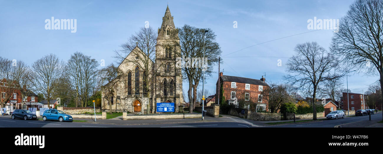 Die Pfarrkirche des Heiligen Nikolaus, Newport, Lincoln Stockfoto