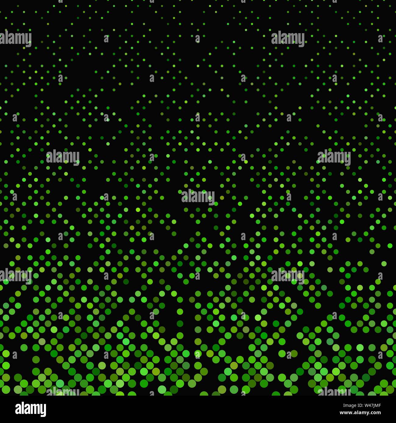 Grüne geometrische Muster - Vektor Schneefall Hintergrund Grafik Design mit Punkten Stock Vektor