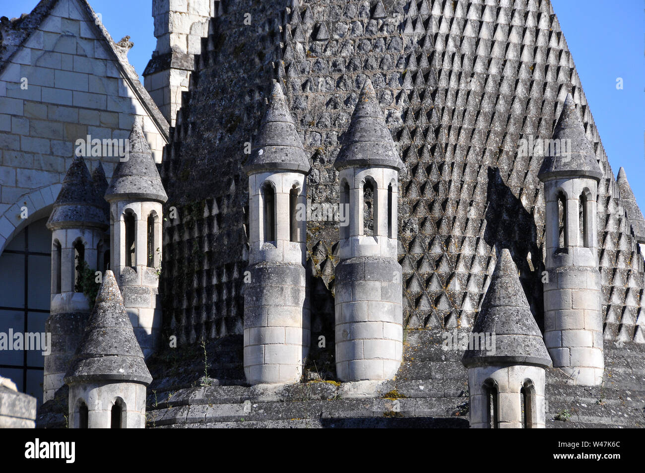 Die Abteiküchen, Fontevraud-l'Abbaye, Fontevraud Abbey, Frankreich, Europa, UNESCO-Weltkulturerbe Stockfoto