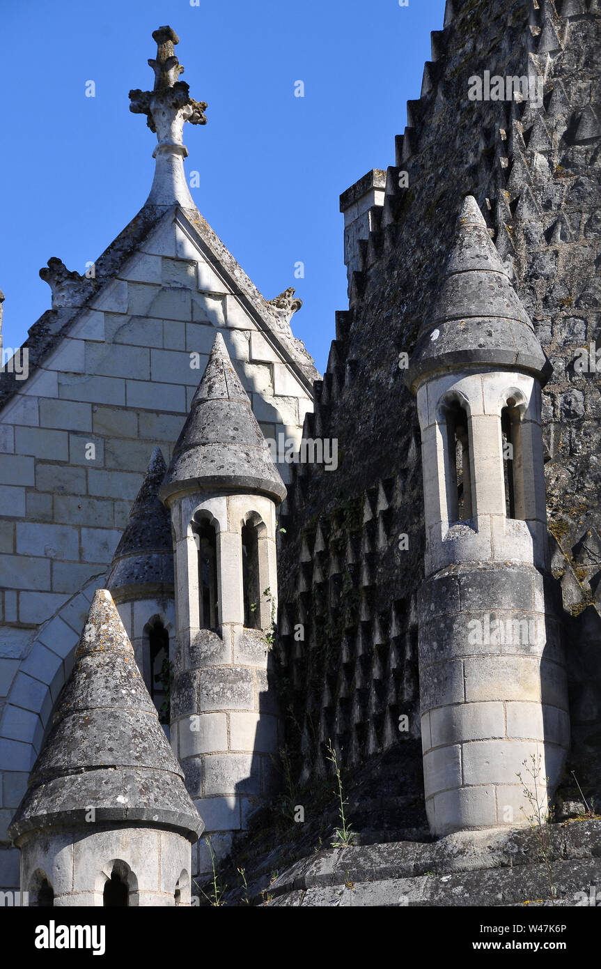 Die Abteiküchen, Fontevraud-l'Abbaye, Fontevraud Abbey, Frankreich, Europa, UNESCO-Weltkulturerbe Stockfoto