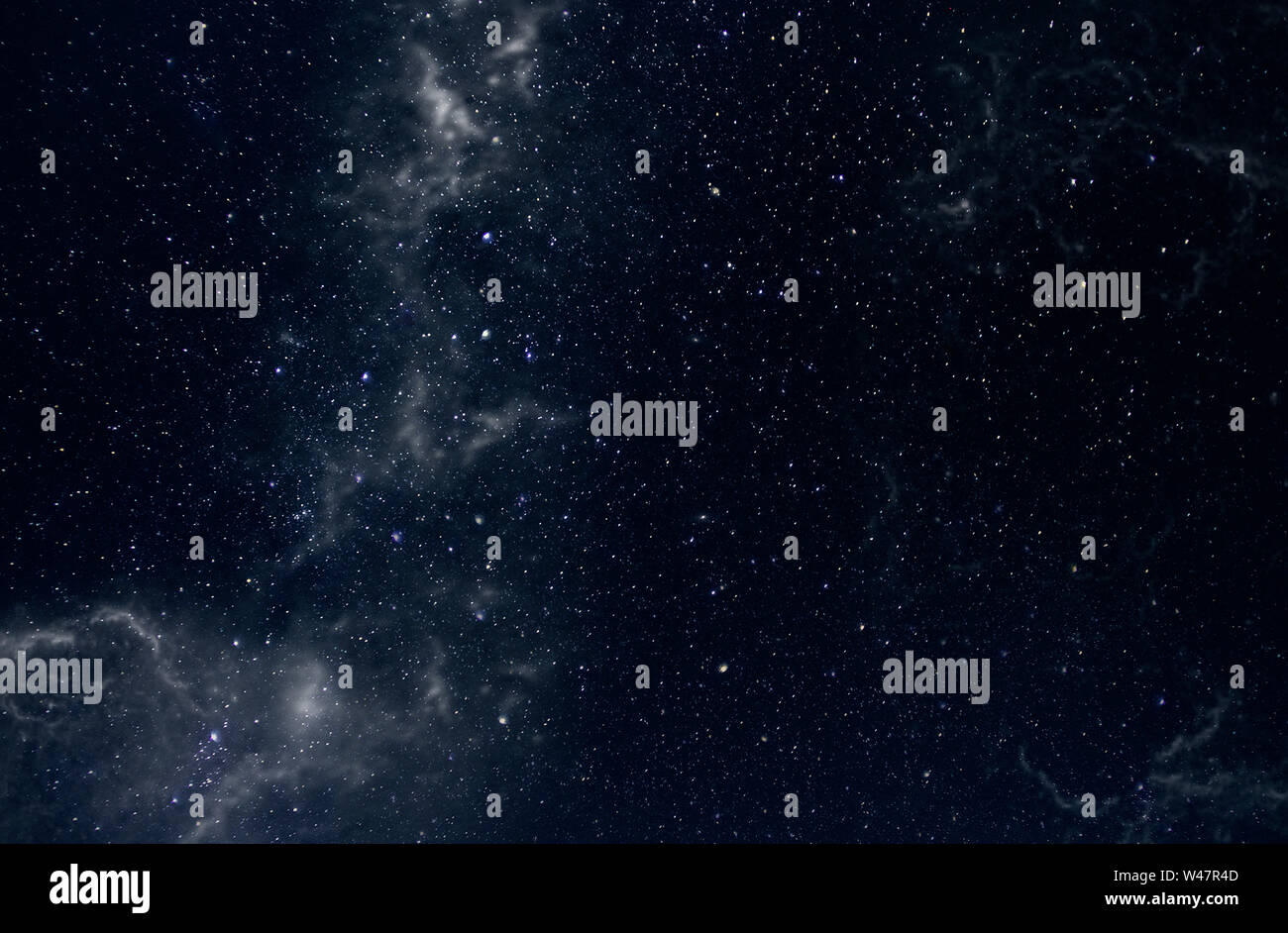 Deep Sky Space mit der Milchstraße und Sterne als Hintergrund oder Textur Stockfoto