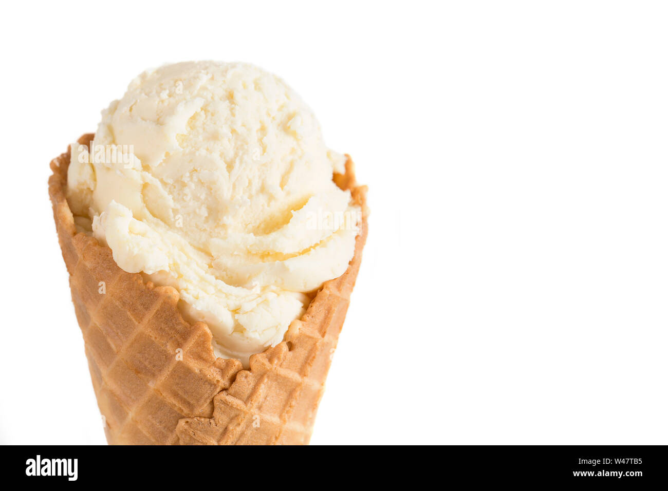 Vanilla Ice Cream Cone Stockfoto