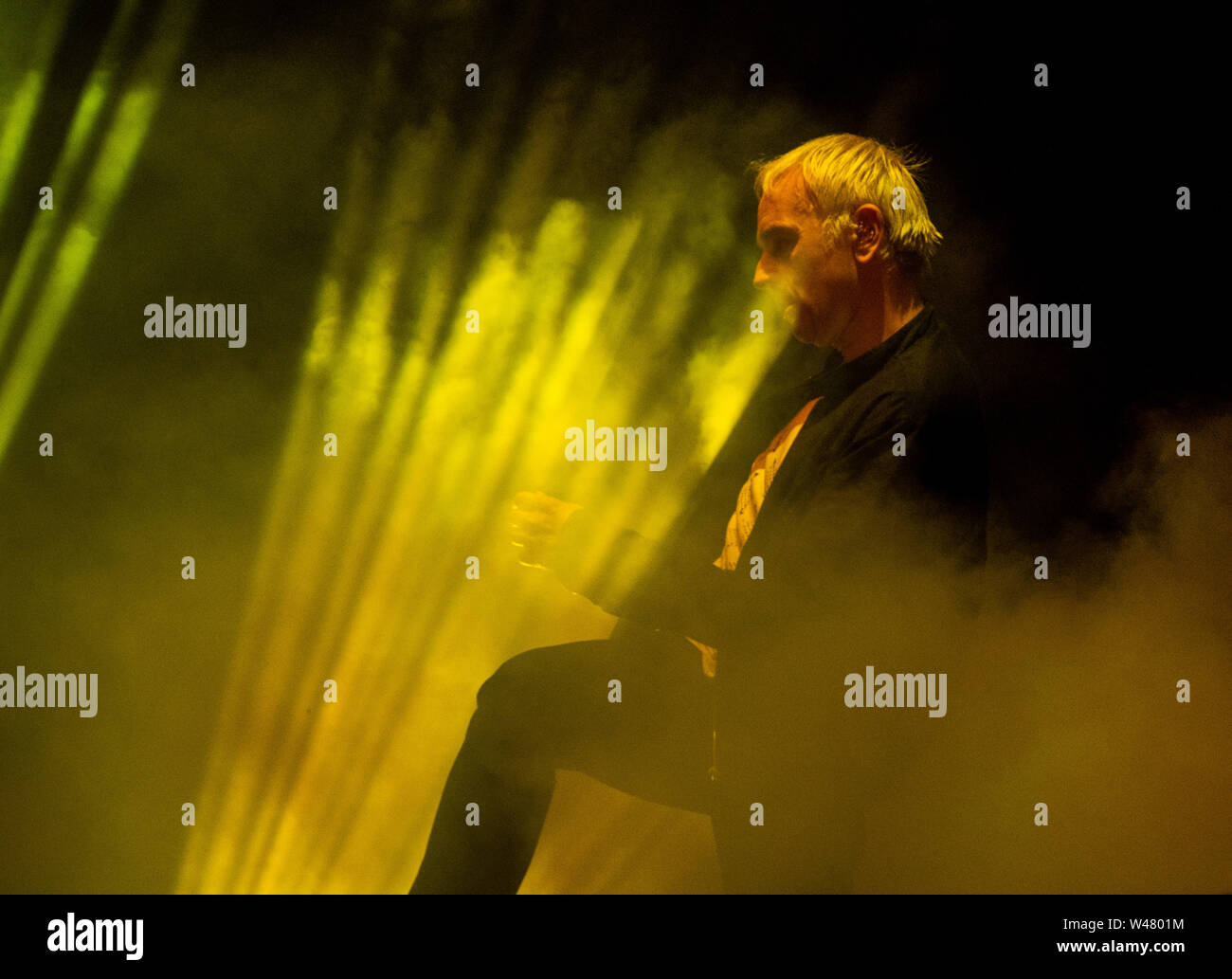Karl Hyde von Underworld live bei Latitude Festival, henham Park, Suffolk, Großbritannien am 20. Juli 2019 Stockfoto