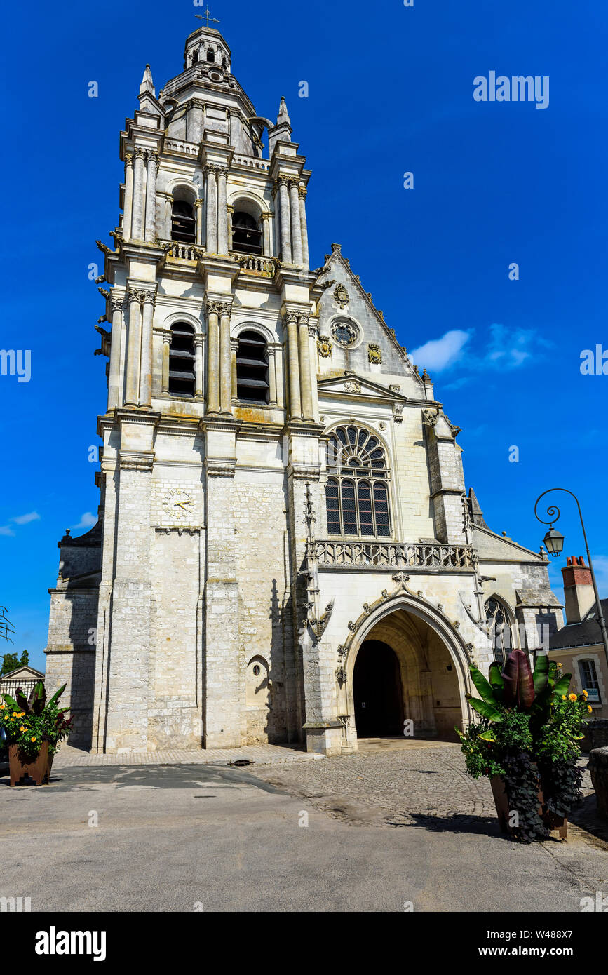 Die Kathedrale von St. Louis von Blois, die gemeinhin als Blois Kathedrale ist eine Spätgotische Römisch-katholische Kathedrale in Blois, Loire Tal, Frankreich Stockfoto