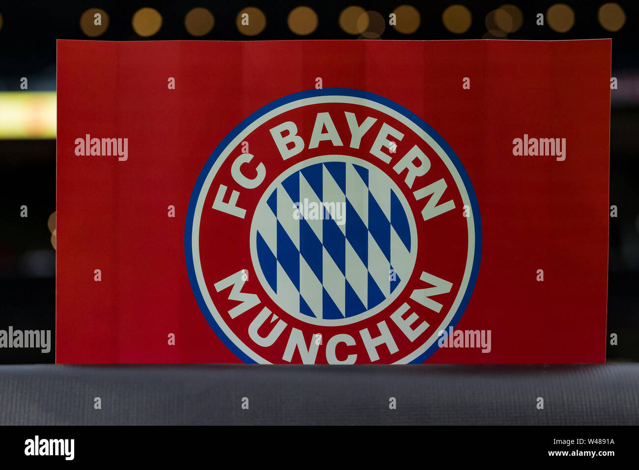 Juli 20, 2019: ein Banner vor der Internationalen Champions Cup zwischen Real Madrid und Bayern München FC am NRG Stadion in Houston, Texas die Kerbe an der Hälfte ist Bayern München führt 1-0 © Maria Lysaker/CSM Stockfoto