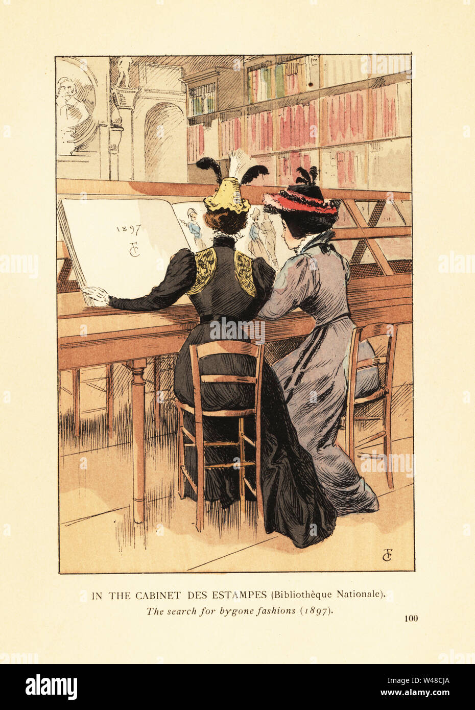 Im Cabinet des Estampes, Bibliotheque Nationale, 1897. Die Im Cabinet des Estampes, Bibliotheque Nationale, 1897. Die