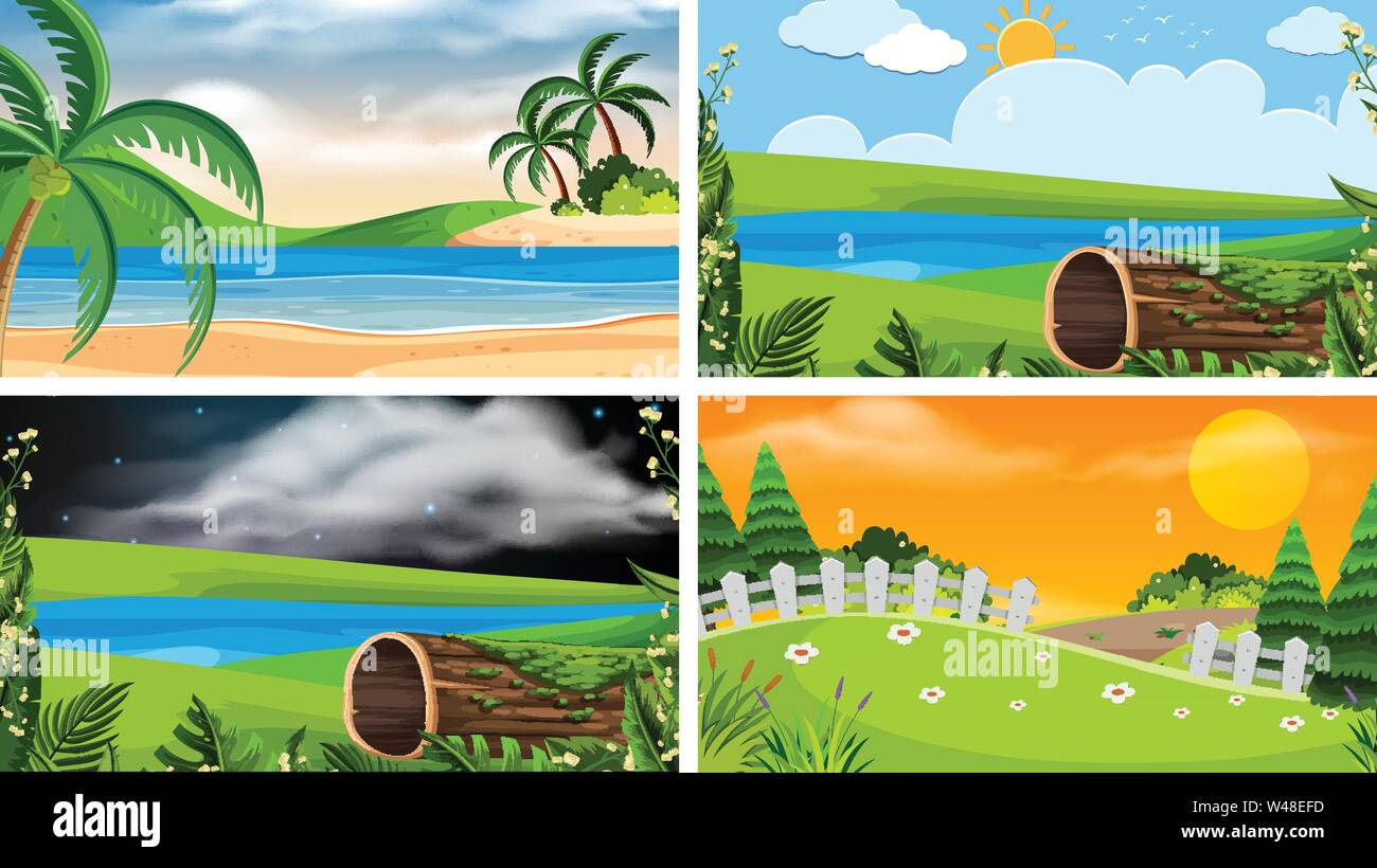 Satz von diiferent Hintergründe Abbildung Stock Vektor