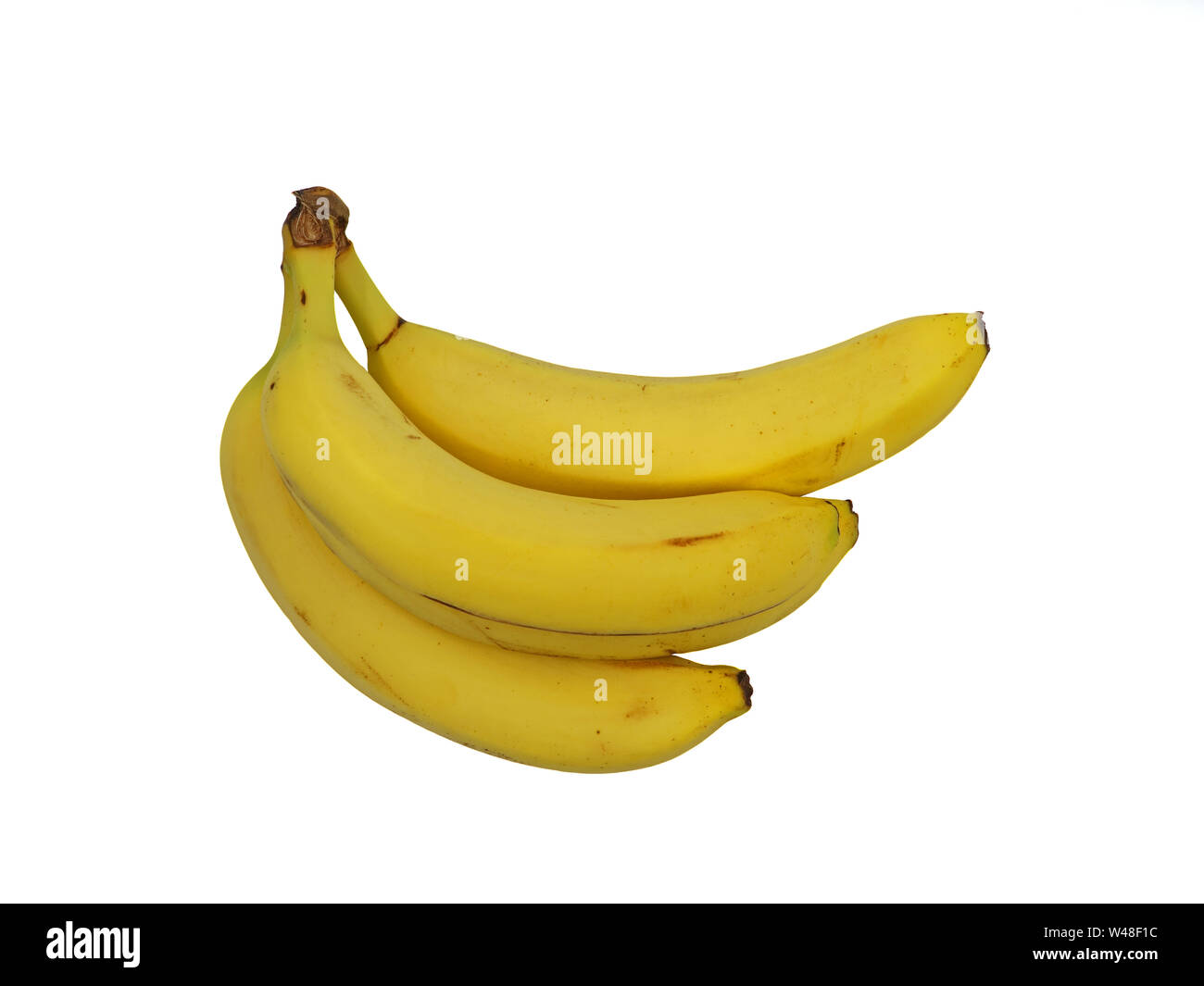 Frische natürliche Banane auf weißem Hintergrund Stockfoto