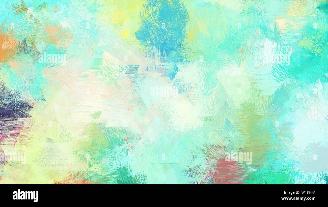 Hell gebürstet Malerei mit Tee grün, mittel Türkis und Aqua Marine Farben. es als Hintergrund oder Textur verwenden. Stockfoto