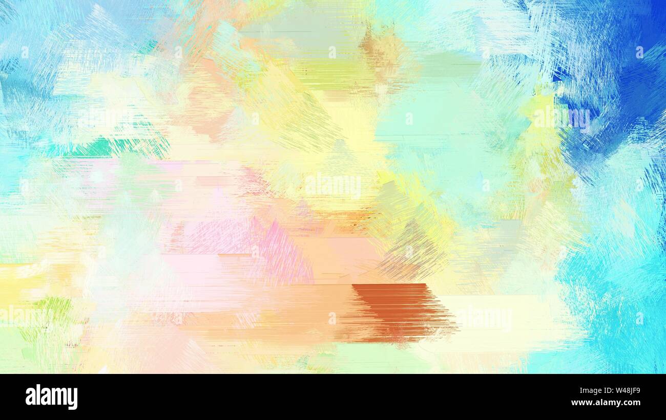 Hell gebürstet Malerei mit Tee grün, mittel Türkis und beige Farben. es als Hintergrund oder Textur verwenden. Stockfoto