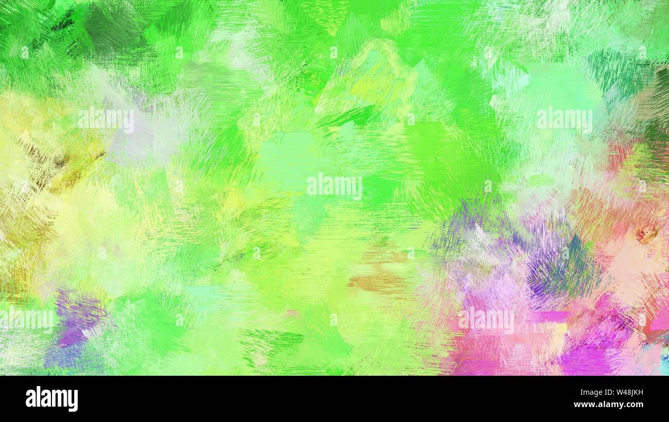 Hellgrün, Blassgrün und Lindgrün Farbe gebürstet Malerei. es als Hintergrund oder Textur verwenden. Stockfoto