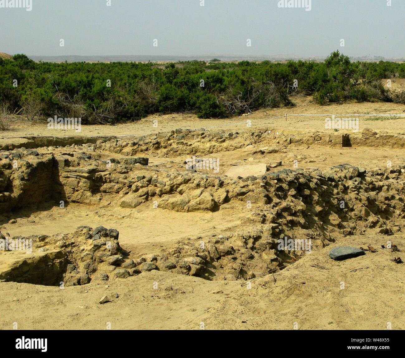 Ruine eines alten historischen archäologischen Ausgrabungen von Adulis, Zula, Eritrea Stockfoto