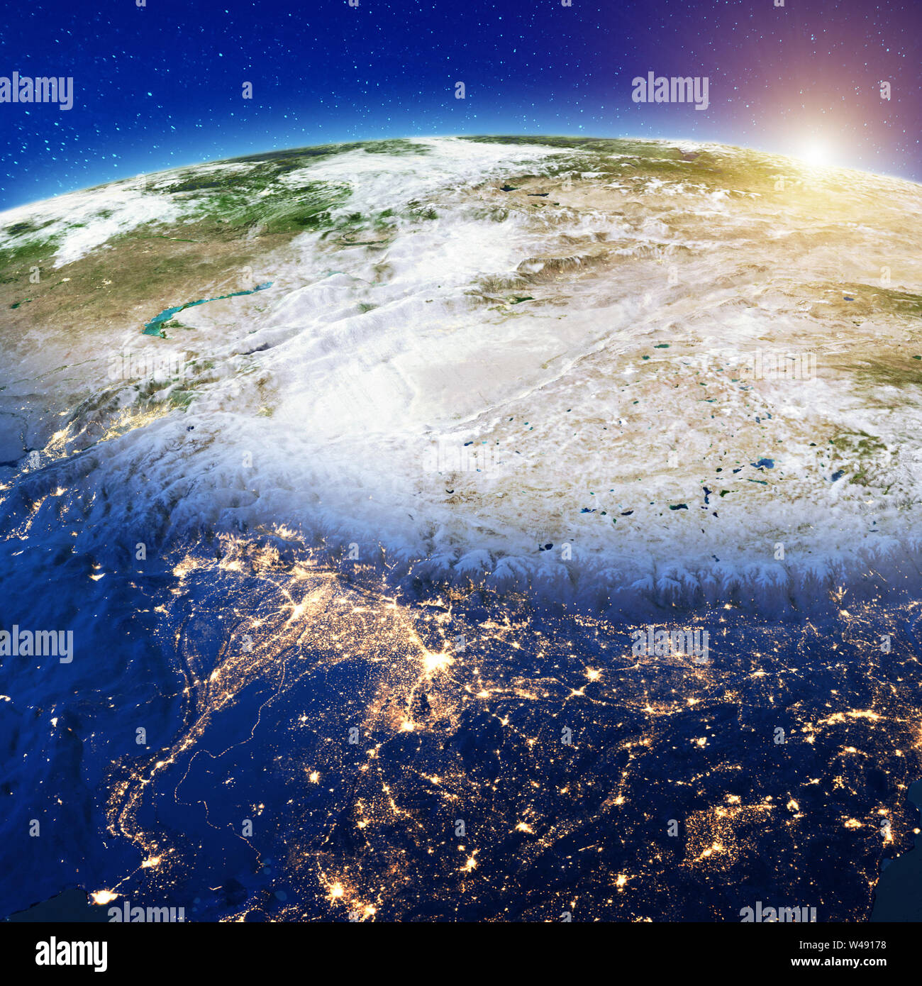 Indien city lights Stockfoto