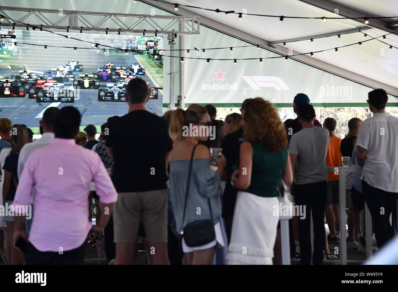 Australische F1 GP Melbourne Funktion Veranstaltung im Festzelt Stockfoto