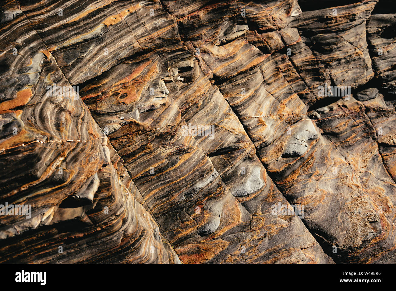 Interessante quergestreiften rock Textur Hintergrund Stockfoto